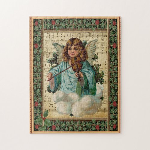 Christmas Angel with Violin Jigsaw Puzzle