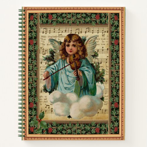 Christmas Angel with Violin Notebook
