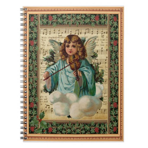 Christmas Angel with Violin Notebook