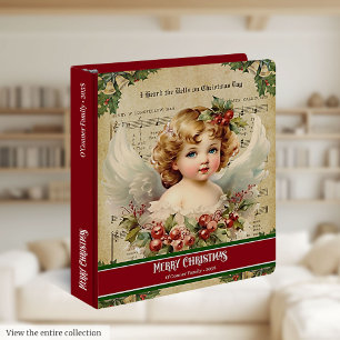 Christmas Angels 3 Ring Binder Retro Memory Album