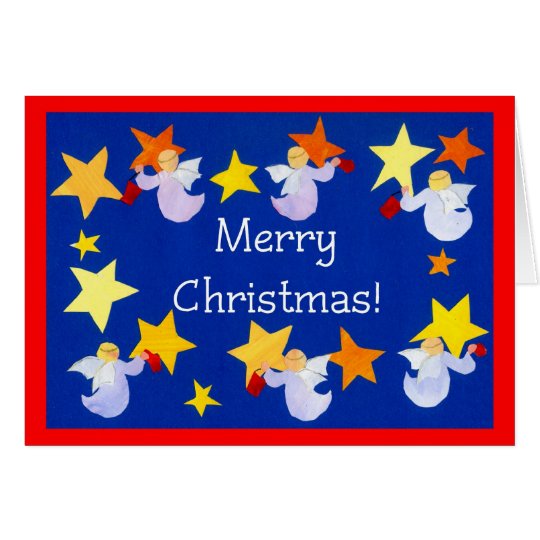 Christmas Angels Card, English Card