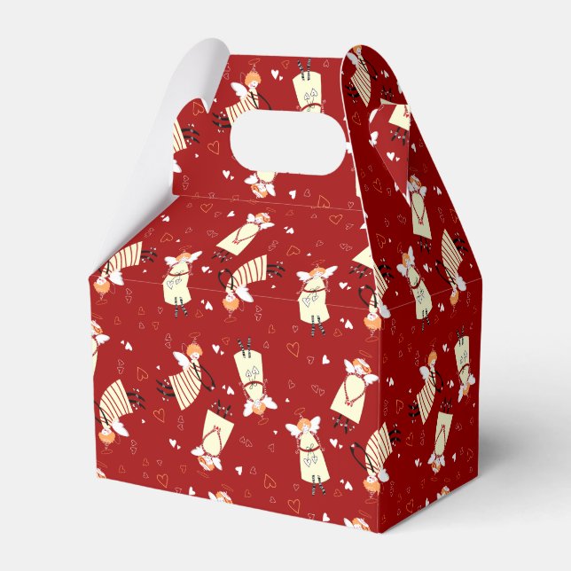Christmas Angels Gable Favor Box (Back Side)