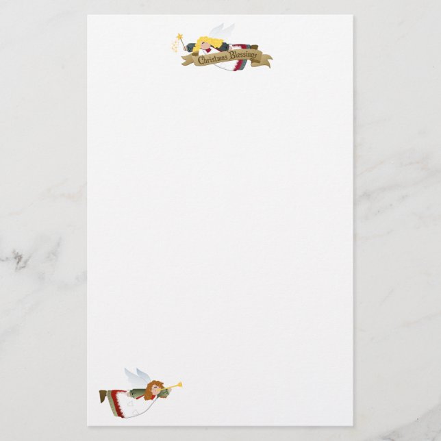 Christmas Angels Letterhead / Stationery (Front)