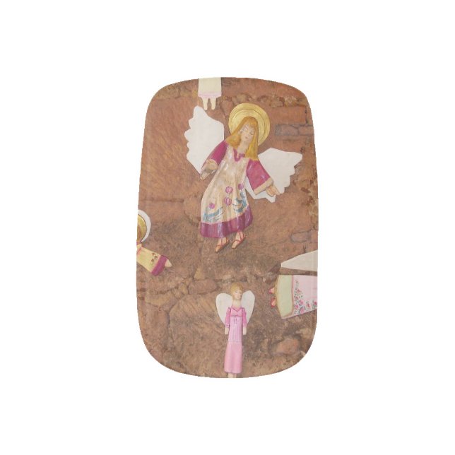 Christmas angels minx nail art (Left Thumb)