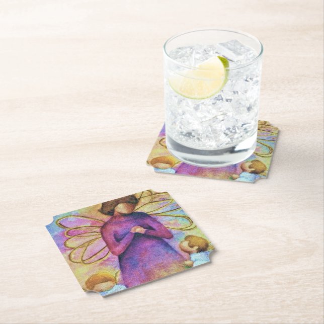 Christmas Angels Paper Coaster (Insitu)