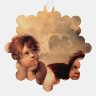 Christmas Angels Paper Ornament Card