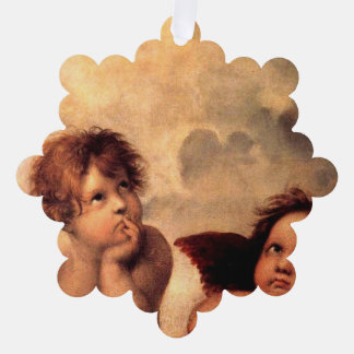 Christmas Angels Paper Ornament Card