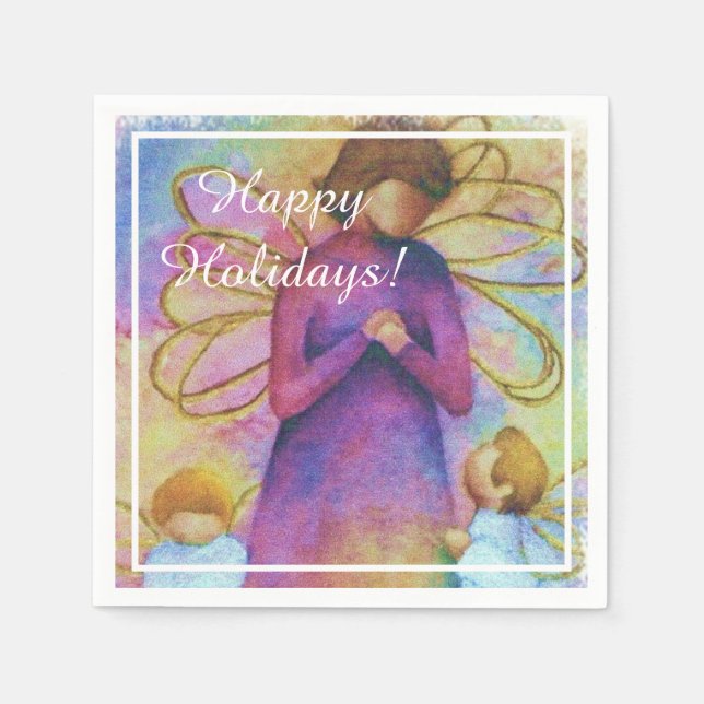 Christmas Angels Party Napkins (Front)
