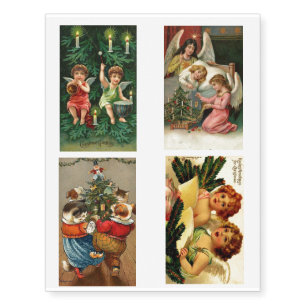 Christmas Angels Scenes tattoos
