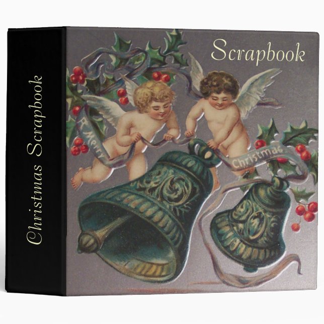 Christmas Angels Scrapbook 2" Ring Binder (Front/Spine)