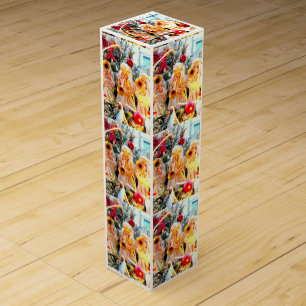 Christmas angels trumpeting wine gift box