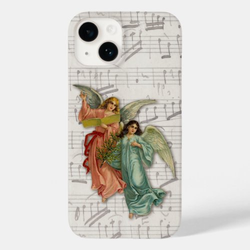 Christmas Angels Victorian _ Antique Sheet Music Case_Mate iPhone 14 Case