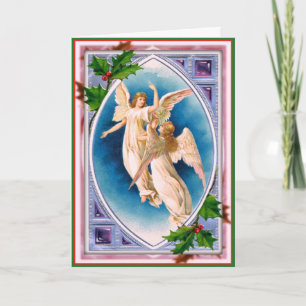 Christmas Angels - Vintage Image Holiday Card