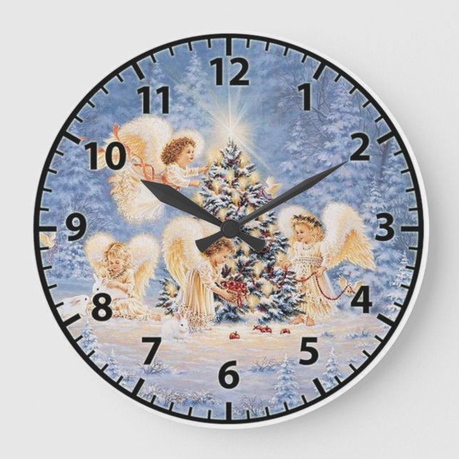 Christmas Angels Wall Clock (Front)