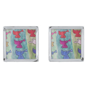 Christmas Angels With Trumpets  Cufflinks