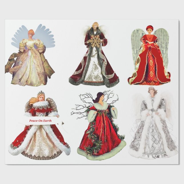 Christmas Angels Wrapping Paper (Flat)