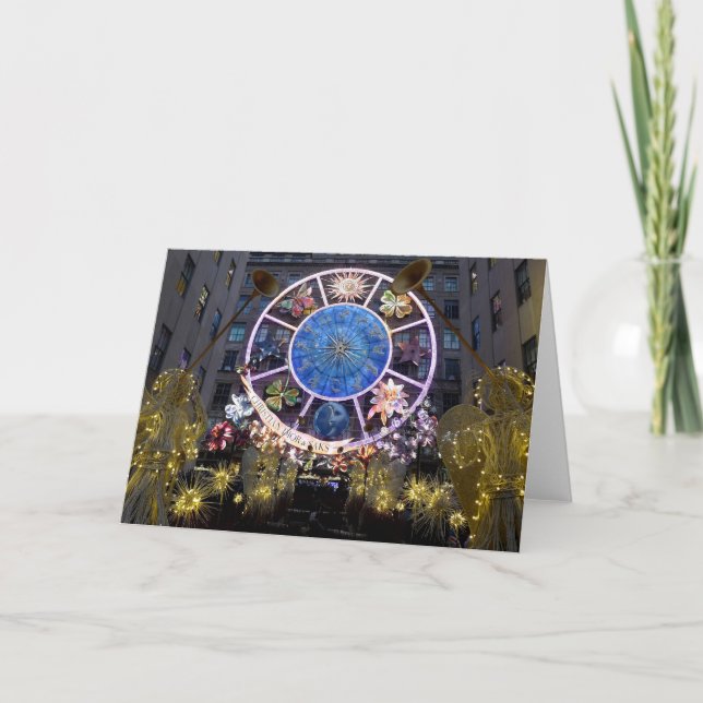 Christmas Angels & Zodiac Wheel, NYC -  Card (Front)