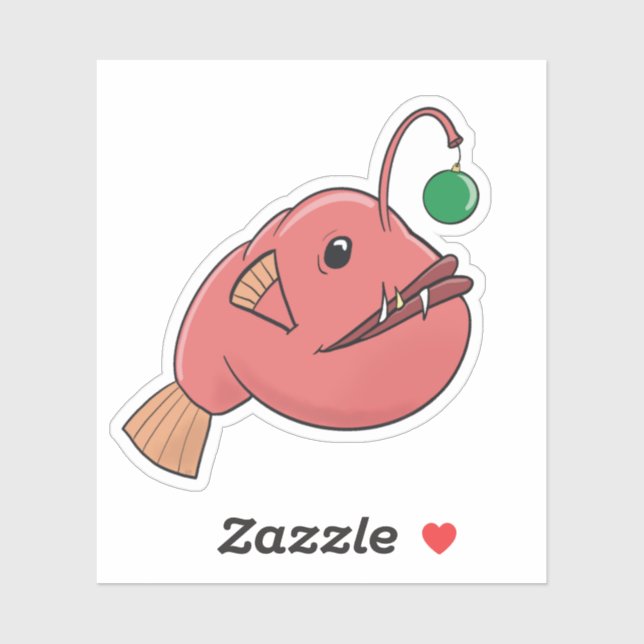 Christmas Anglerfish  Sticker (Sheet)