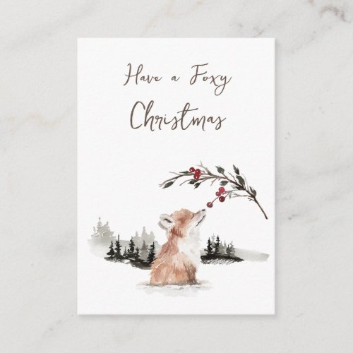 Christmas Animal Fox Enclosure Card