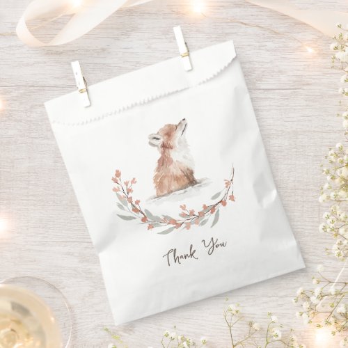 Christmas Animal Fox Thank You Favor Bag