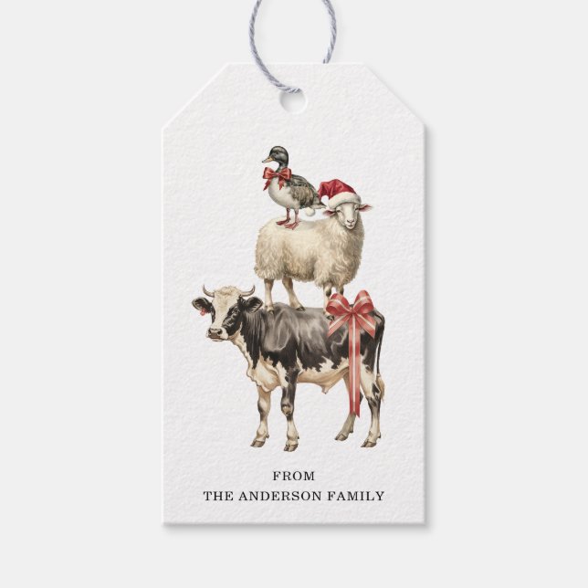 Christmas Animal Gift Tags (Front)
