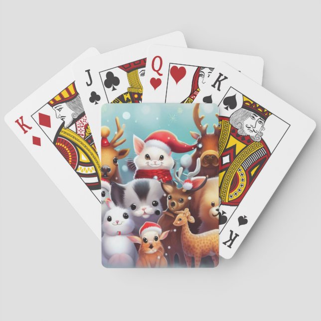 Christmas Animals (2) Poker Cards (Back)