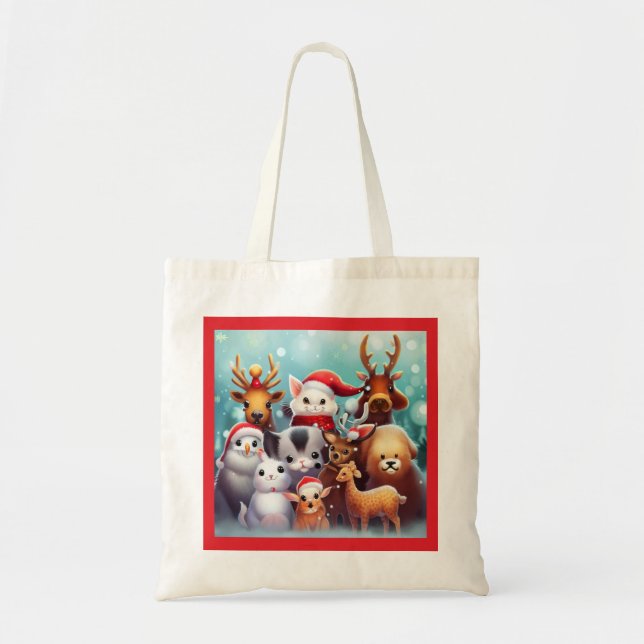 Christmas Animals 2 Tote Bag (Front)