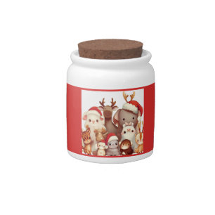 Christmas Animals 3 Candy Jar