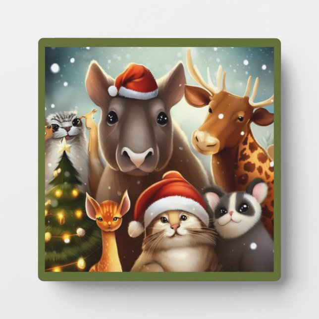 Christmas Animals 6 Plaque (Front)