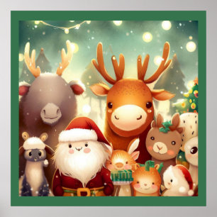 Christmas Animals 8 Poster
