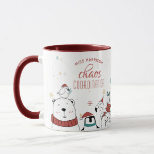 Christmas Animals Chaos Coordinator Personalized Mug