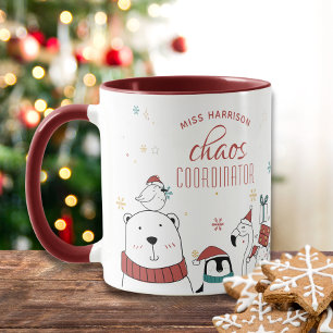 Christmas Animals Chaos Coordinator Personalized Mug