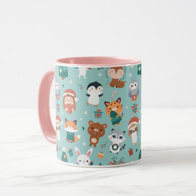 Christmas Animals Mug (Front Left)