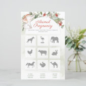 Christmas Animals Pregnancy Boy Baby Shower Game (Standing Front)