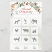 Christmas Animals Pregnancy Boy Baby Shower Game (Front)