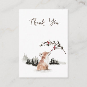 Christmas Animals Thank You Enclosure Card