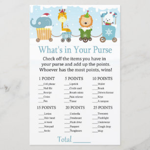 Christmas animals train What's in your purse game