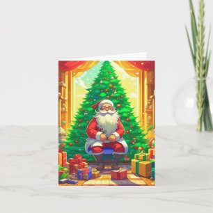 Christmas Anime A - AI - Santa Claus Card