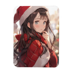 Christmas Anime Girl Magnet
