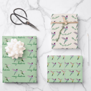 Christmas Anna'sHummingbird Wrapping Paper Sheets