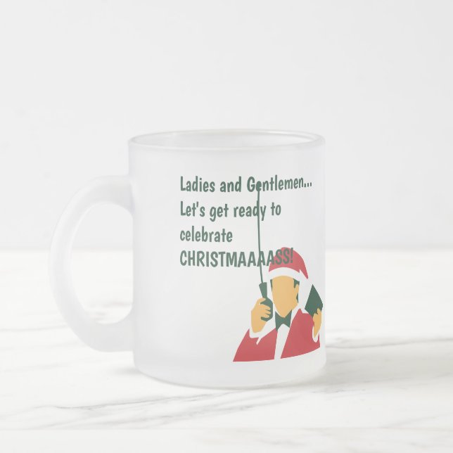 Christmas announcing funny quote cover coffee mug (Left)