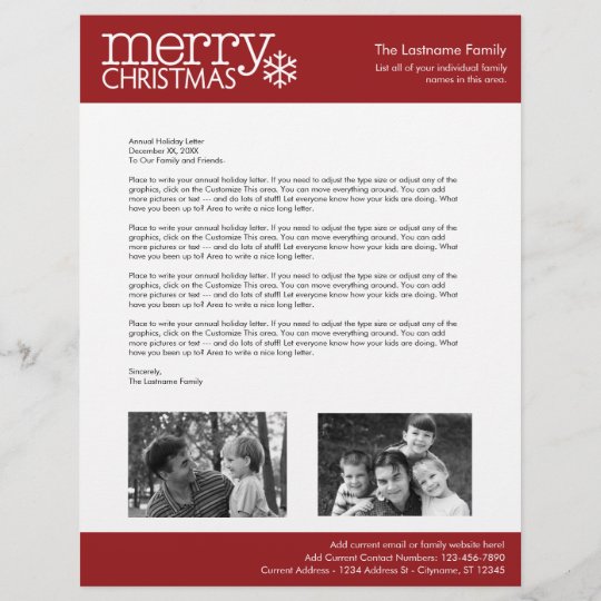 christmas-annual-holiday-family-letter-letterhead-zazzle