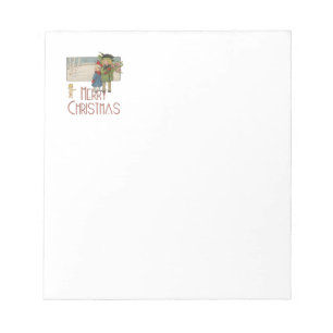 Christmas Antique Children Illustration 1920 Notepad