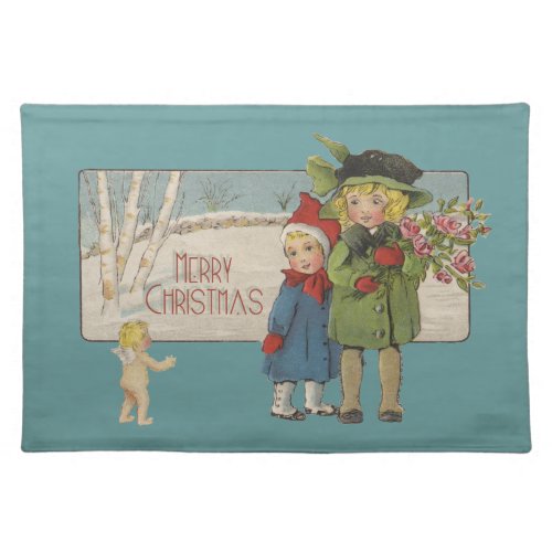 Christmas Antique Children Illustration 1920  Placemat