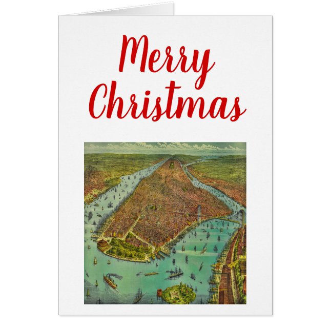 Christmas Antique New York City Map (Front)