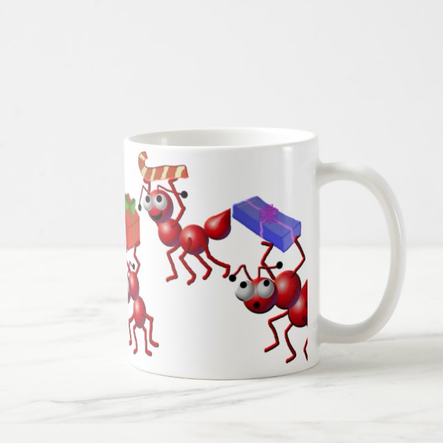 christmas ants coffee mug (Right)