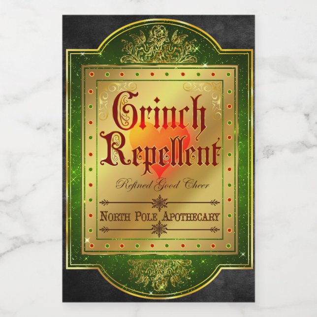 Christmas Apothecary Label (Single Label)