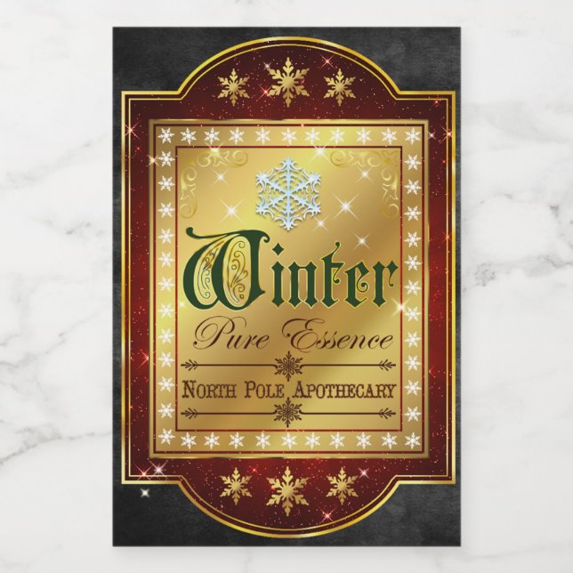 Christmas Apothecary Winter Essence Label (Single Label)