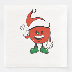 Christmas Apple - A Sweet and Festive Holiday Desi Paper Dinner Napkins