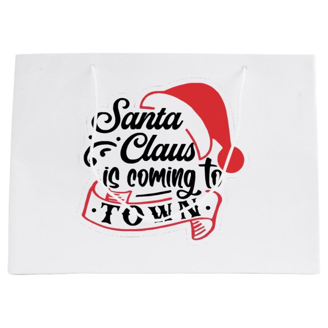 Christmas Approaching  Large Gift Bag (Front)